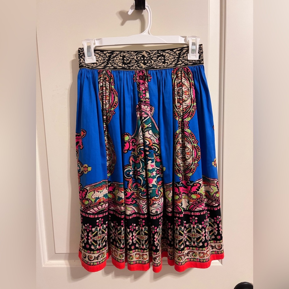 Flying Tomato Size SMALL Skirt Colorful Boho Embroidered Waist Band S